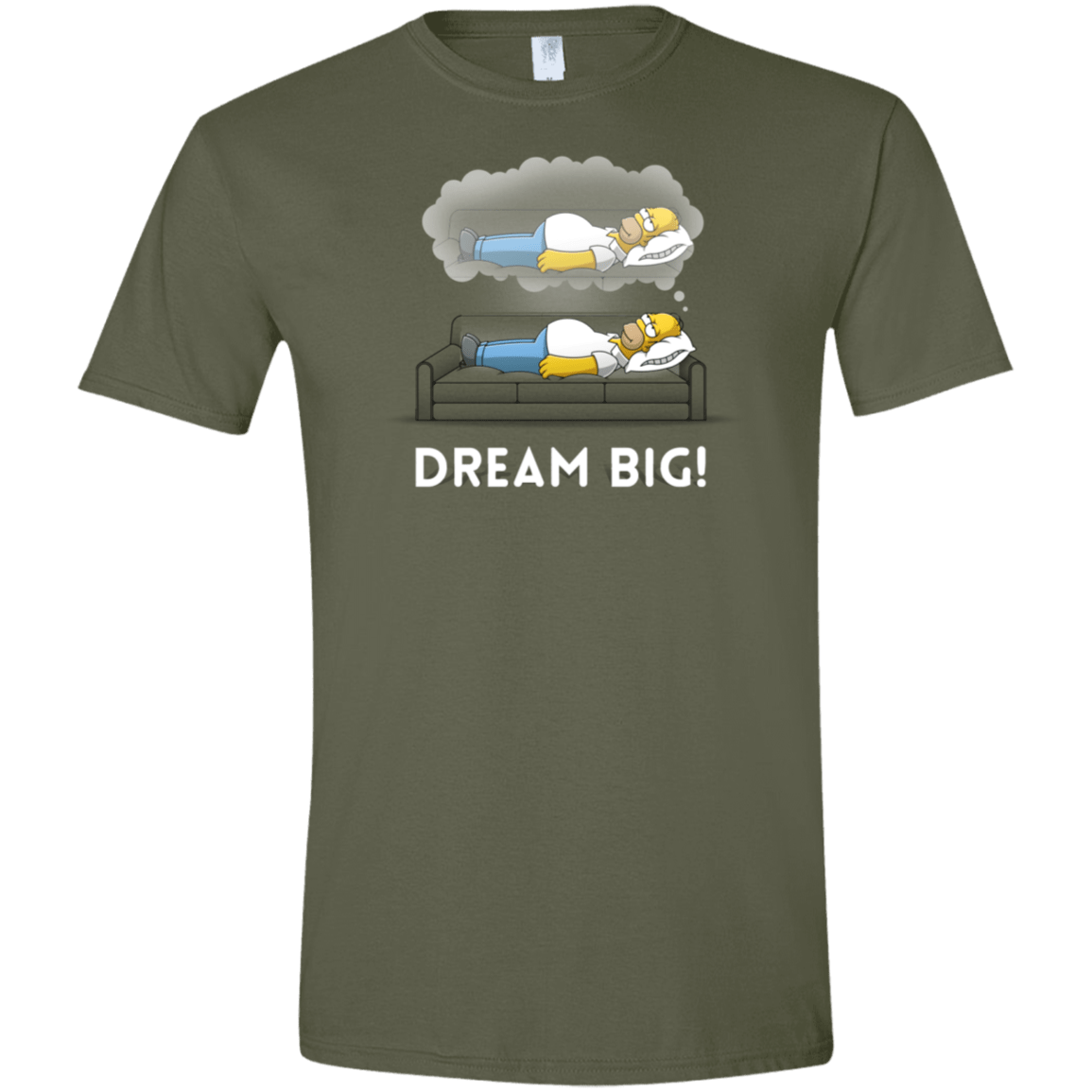 T-Shirts Military Green / S Dream Big! Men's Semi-Fitted Softstyle