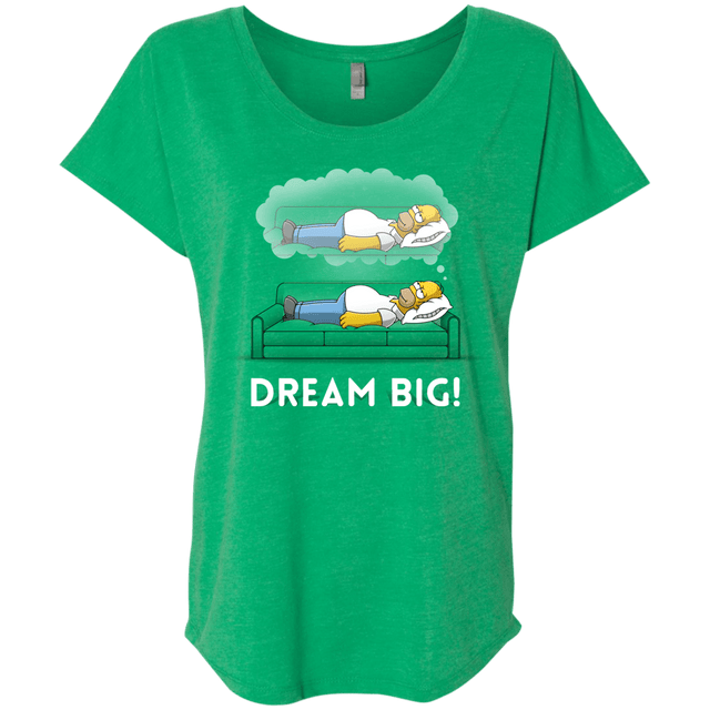 T-Shirts Envy / X-Small Dream Big! Triblend Dolman Sleeve