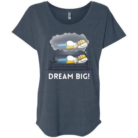 T-Shirts Indigo / X-Small Dream Big! Triblend Dolman Sleeve