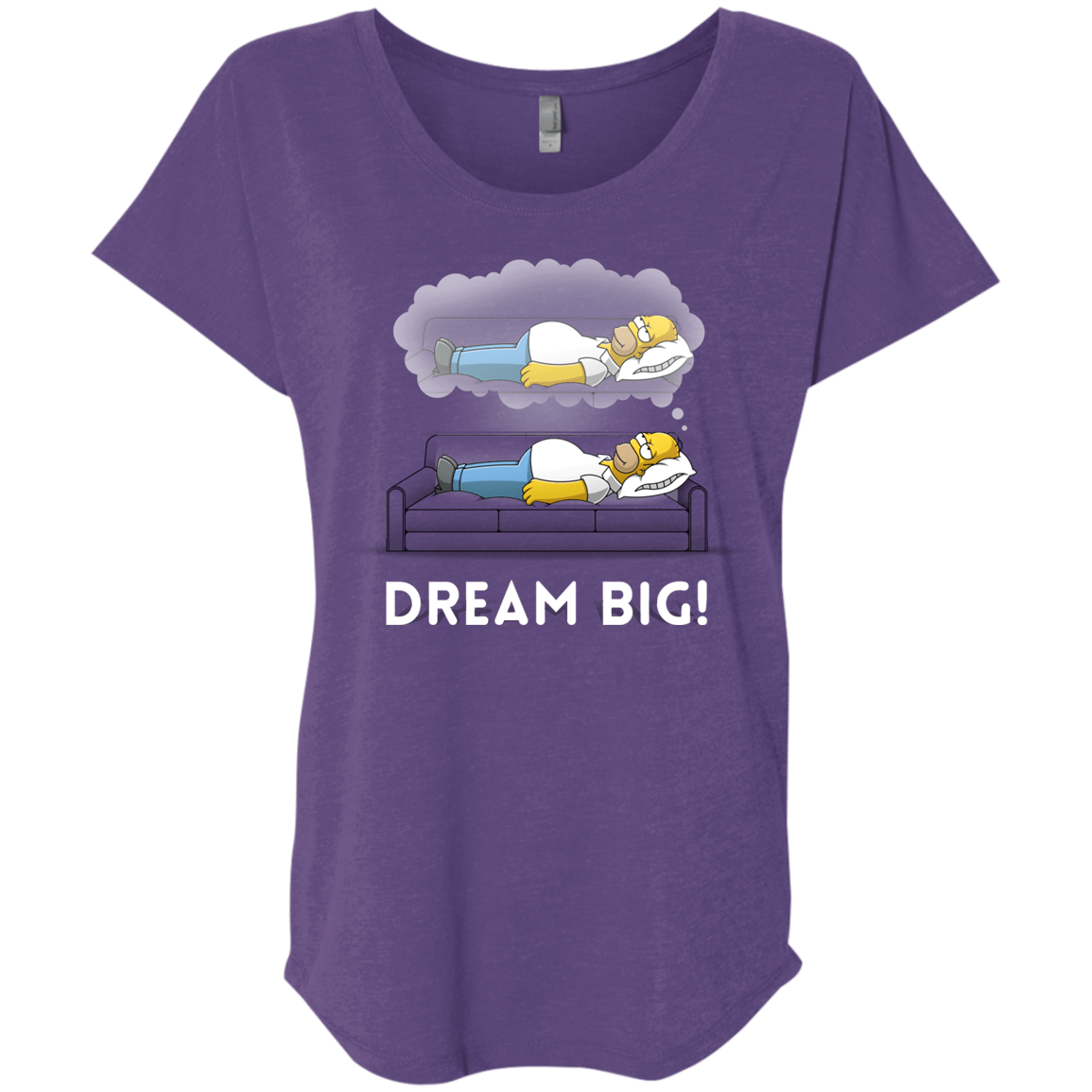 T-Shirts Purple Rush / X-Small Dream Big! Triblend Dolman Sleeve