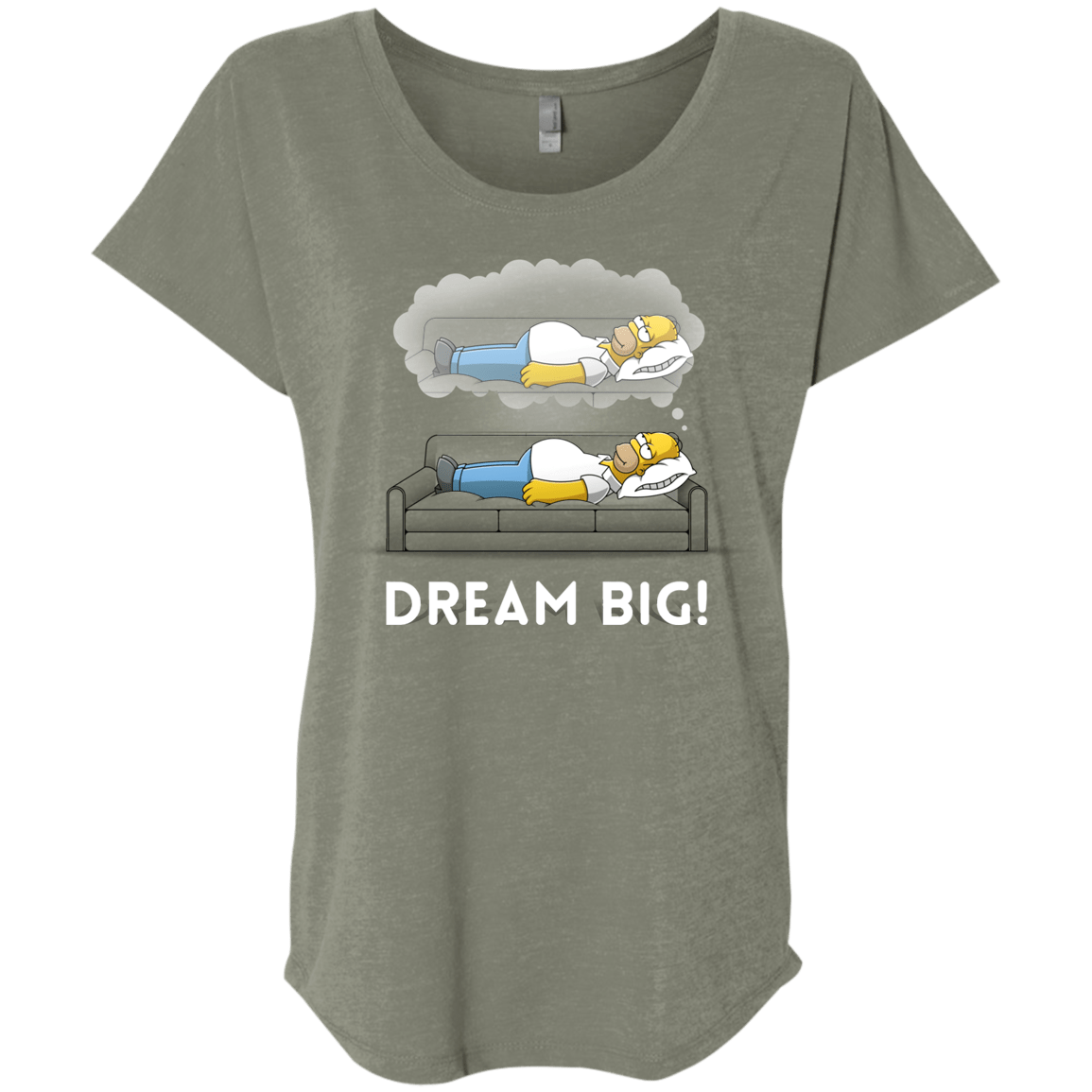 T-Shirts Venetian Grey / X-Small Dream Big! Triblend Dolman Sleeve