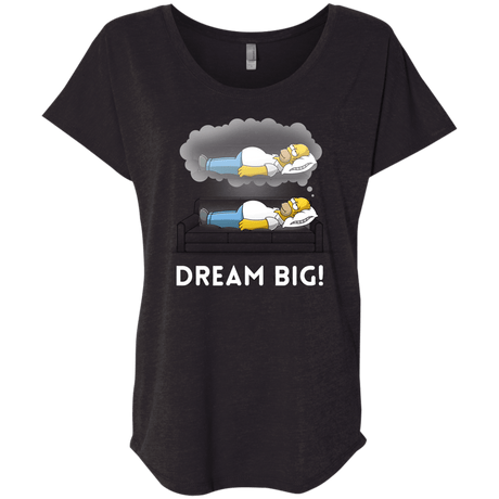 T-Shirts Vintage Black / X-Small Dream Big! Triblend Dolman Sleeve