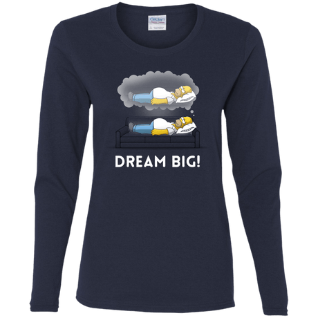 T-Shirts Navy / S Dream Big! Women's Long Sleeve T-Shirt