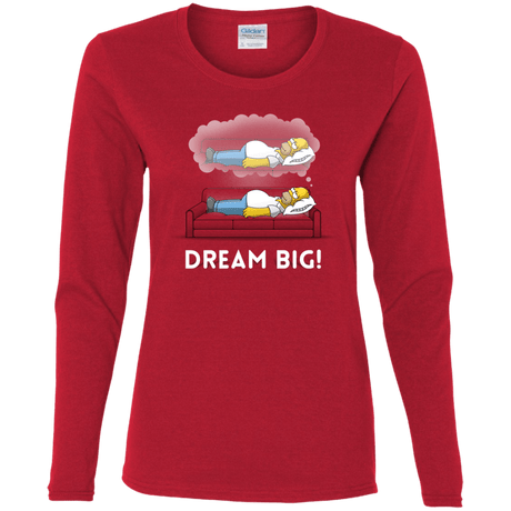 T-Shirts Red / S Dream Big! Women's Long Sleeve T-Shirt