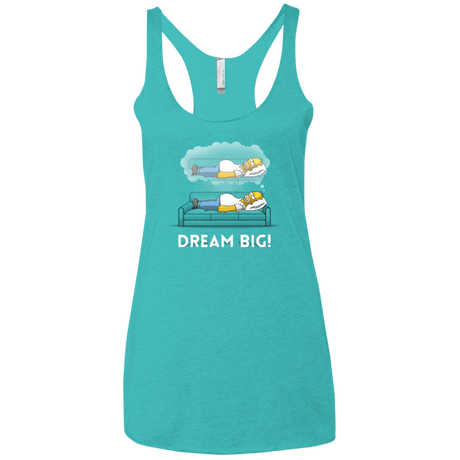 T-Shirts Tahiti Blue / X-Small Dream Big! Women's Triblend Racerback Tank