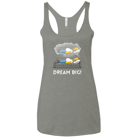 T-Shirts Venetian Grey / X-Small Dream Big! Women's Triblend Racerback Tank