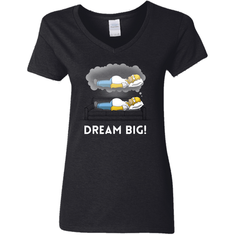 T-Shirts Black / S Dream Big! Women's V-Neck T-Shirt