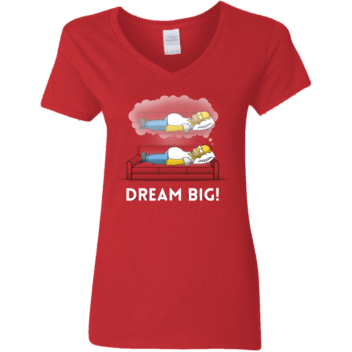 T-Shirts Red / S Dream Big! Women's V-Neck T-Shirt