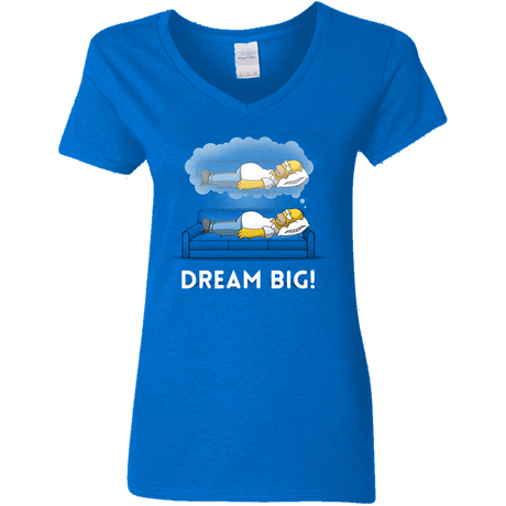 T-Shirts Royal / S Dream Big! Women's V-Neck T-Shirt