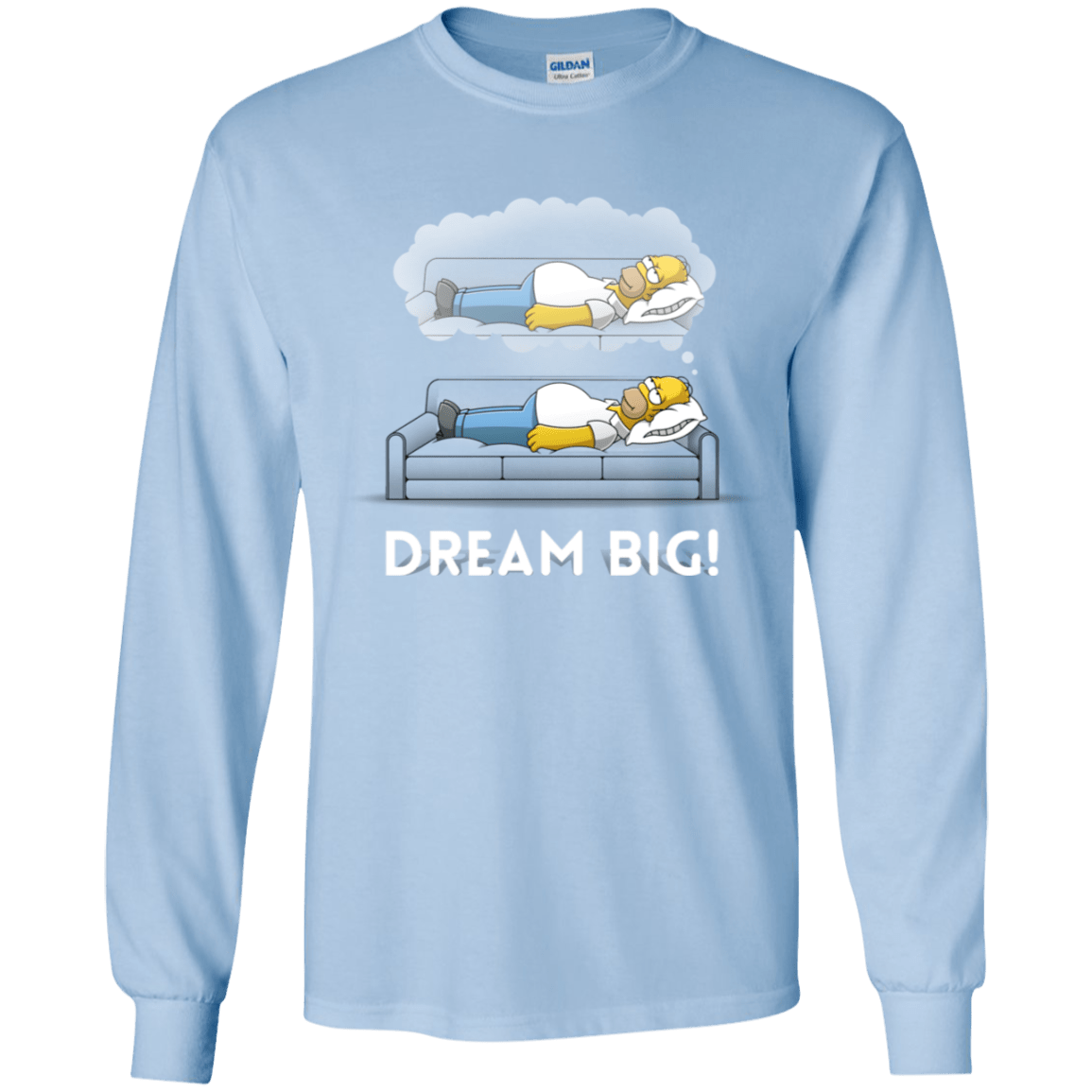 T-Shirts Light Blue / YS Dream Big! Youth Long Sleeve T-Shirt