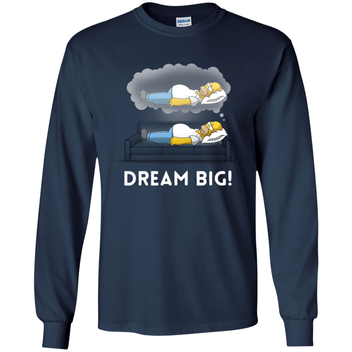 T-Shirts Navy / YS Dream Big! Youth Long Sleeve T-Shirt