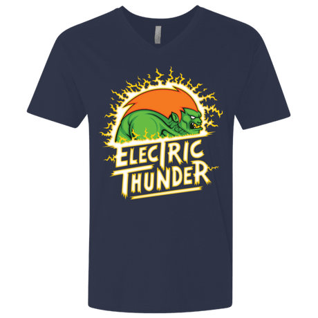 T-Shirts Midnight Navy / X-Small Electric Thunder Men's Premium V-Neck
