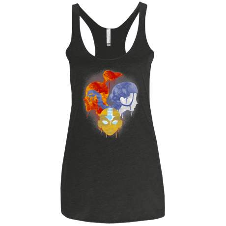 T-Shirts Vintage Black / X-Small Elemental Love Triangle Women's Triblend Racerback Tank