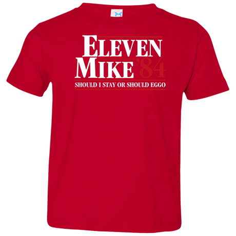 T-Shirts Red / 2T Eleven Mike 84 - Should I Stay or Should Eggo Toddler Premium T-Shirt