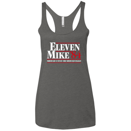 T-Shirts Premium Heather / X-Small Eleven Mike 84 - Should I Stay or Should Eggo Women's Triblend Racerback Tank