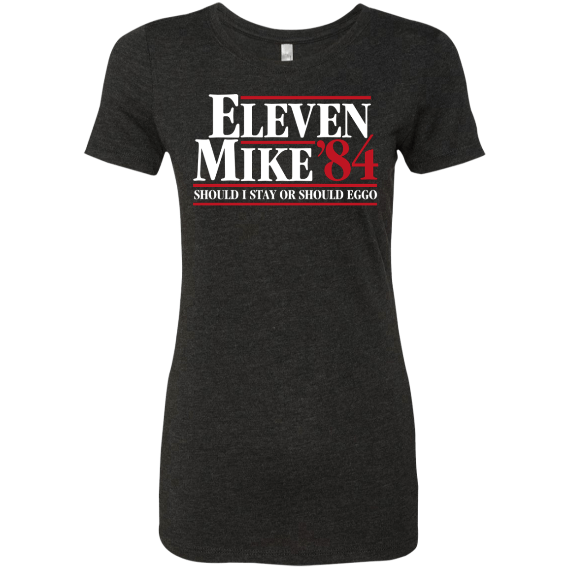 T-Shirts Vintage Black / Small Eleven Mike 84 - Should I Stay or Should Eggo Women's Triblend T-Shirt