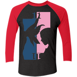 T-Shirts Vintage Black/Vintage Red / X-Small Eleven Mirror Men's Triblend 3/4 Sleeve