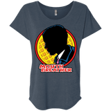 T-Shirts Indigo / X-Small Eleven Tracy Logo Triblend Dolman Sleeve