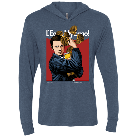 T-Shirts Indigo / X-Small Eleven Triblend Long Sleeve Hoodie Tee