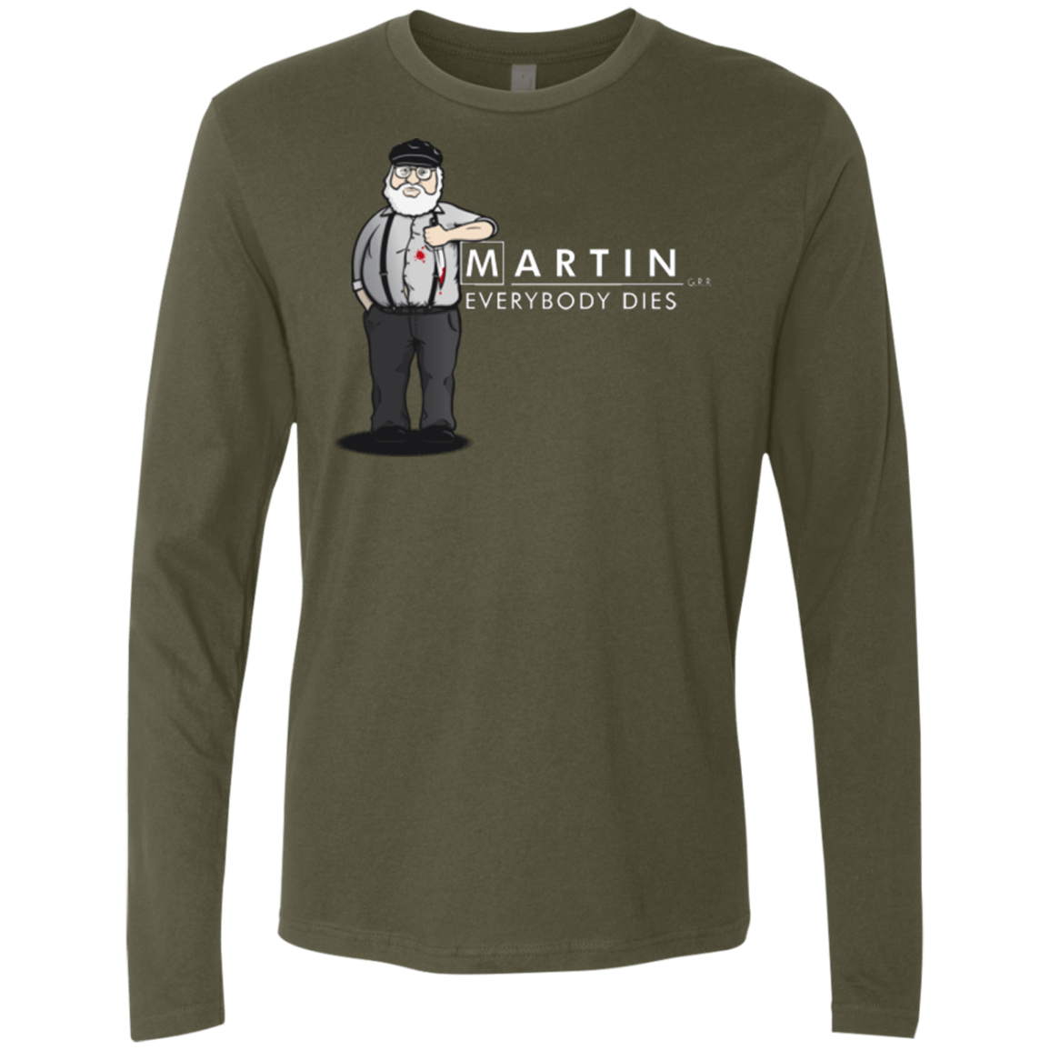 T-Shirts Military Green / Small Everybody Dies Men's Premium Long Sleeve