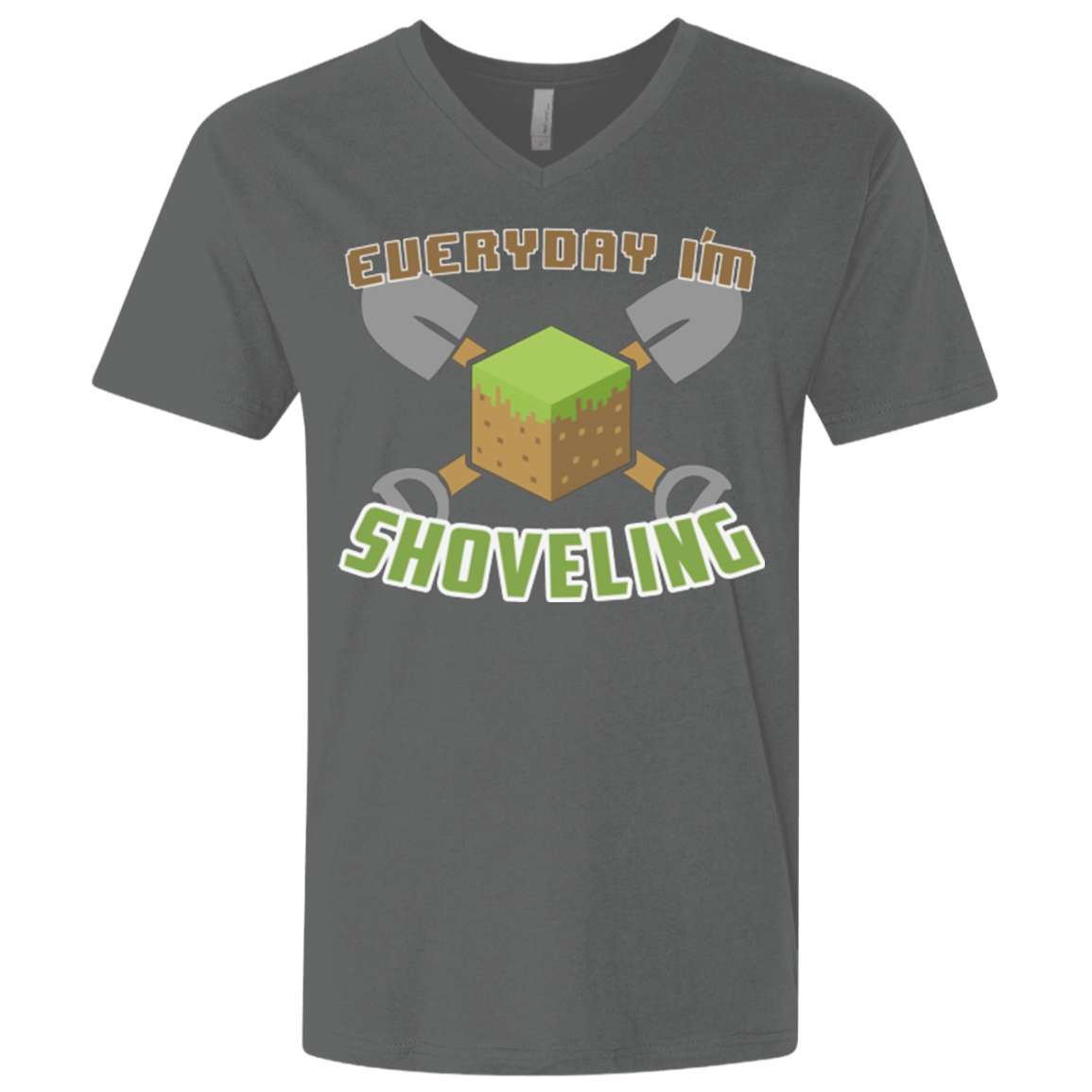 T-Shirts Heavy Metal / X-Small Everyday Shoveling Men's Premium V-Neck