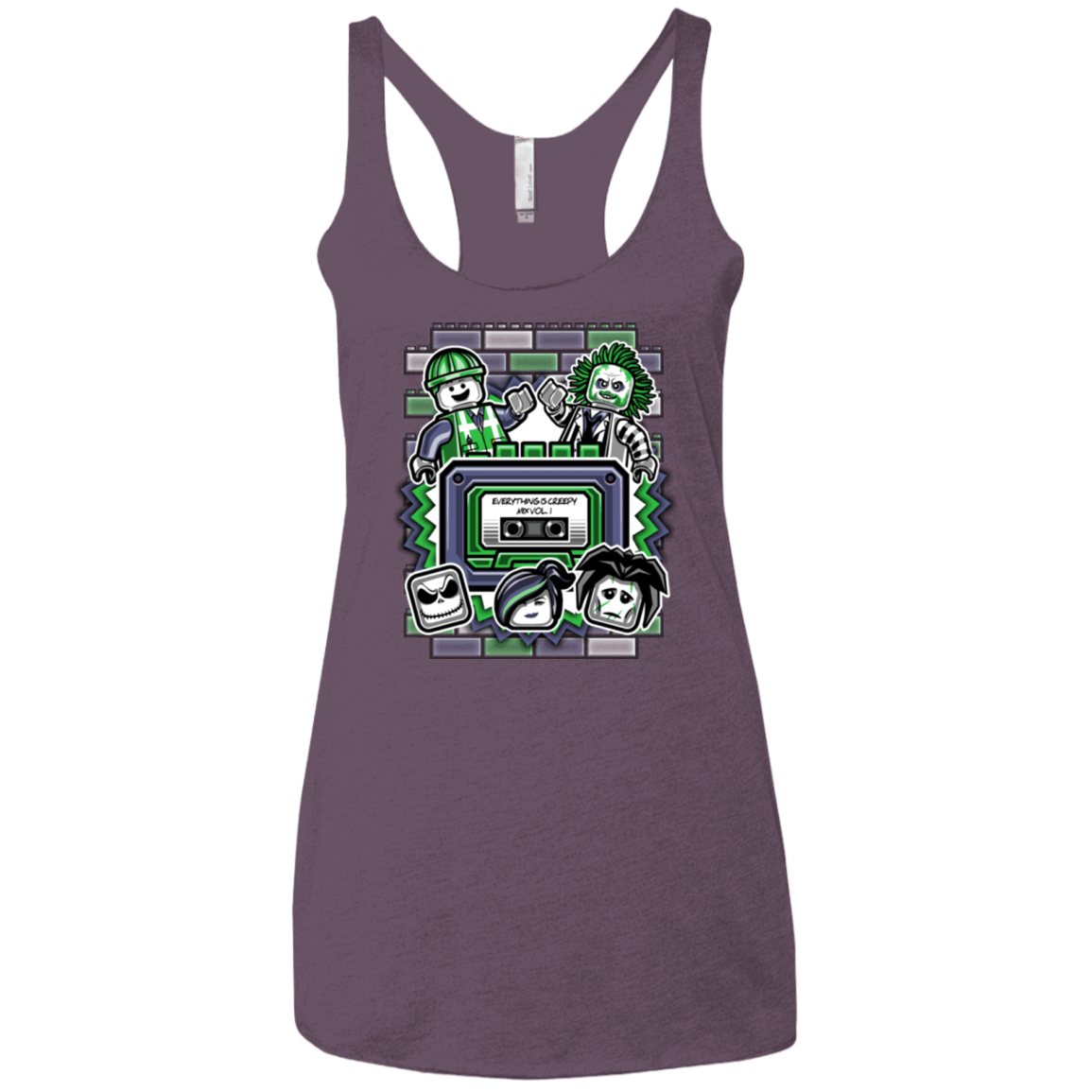 T-Shirts Vintage Purple / X-Small Everything Is Creepy Mix Women's Triblend Racerback Tank