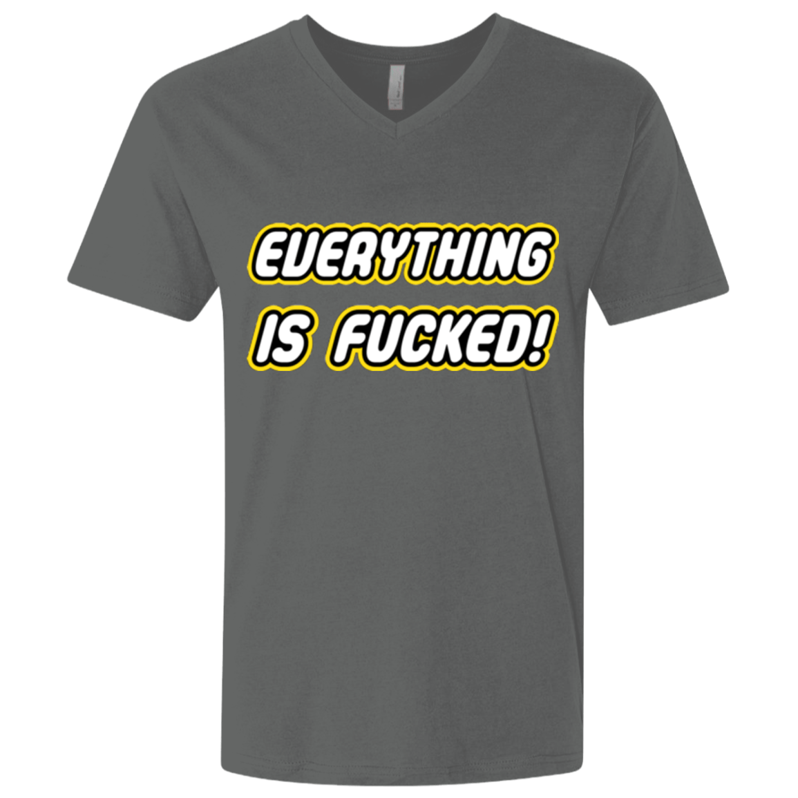 T-Shirts Heavy Metal / X-Small Everything is Fucked Men's Premium V-Neck