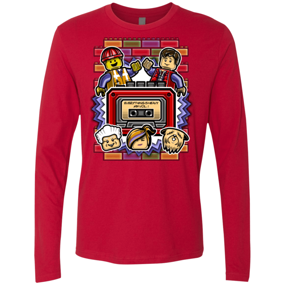 T-Shirts Red / Small Everything Is Heavy Mix Men's Premium Long Sleeve