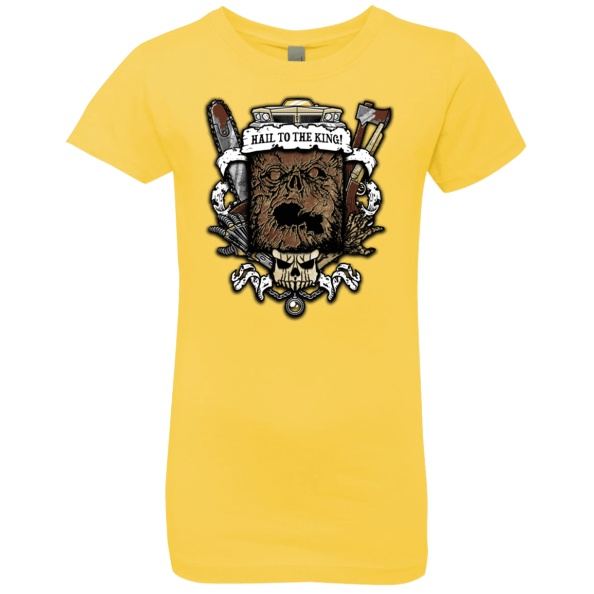 T-Shirts Vibrant Yellow / YXS Evil Crest Girls Premium T-Shirt