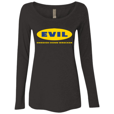 T-Shirts Vintage Black / Small EVIL Home Wrecker Women's Triblend Long Sleeve Shirt