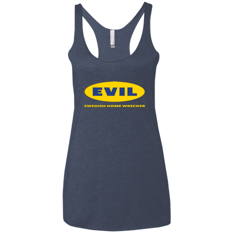 T-Shirts Vintage Navy / X-Small EVIL Home Wrecker Women's Triblend Racerback Tank