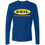 T-Shirts Royal / Small EVIL Never Finnish Men's Premium Long Sleeve