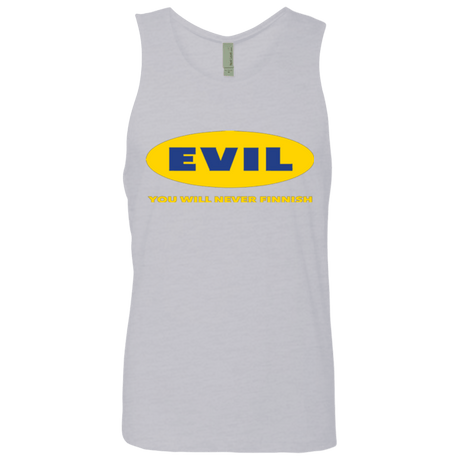 T-Shirts Heather Grey / Small EVIL Never Finnish Men's Premium Tank Top