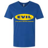 T-Shirts Royal / X-Small EVIL Never Finnish Men's Premium V-Neck