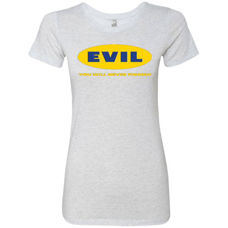 T-Shirts Heather White / Small EVIL Never Finnish Women's Triblend T-Shirt