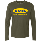 T-Shirts Military Green / Small EVIL Screw The Meatballs Men's Premium Long Sleeve