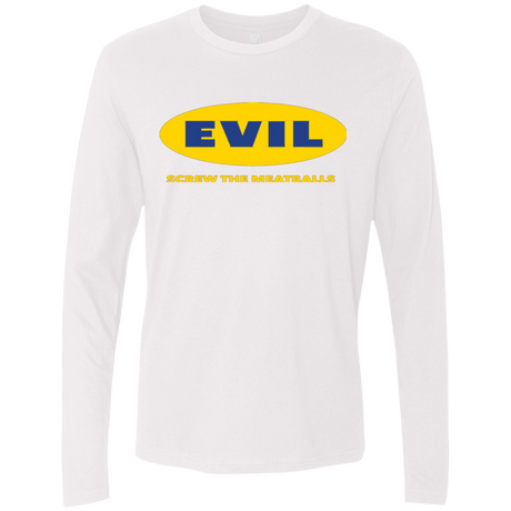 T-Shirts White / Small EVIL Screw The Meatballs Men's Premium Long Sleeve