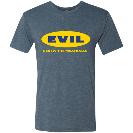 T-Shirts Indigo / Small EVIL Screw The Meatballs Men's Triblend T-Shirt