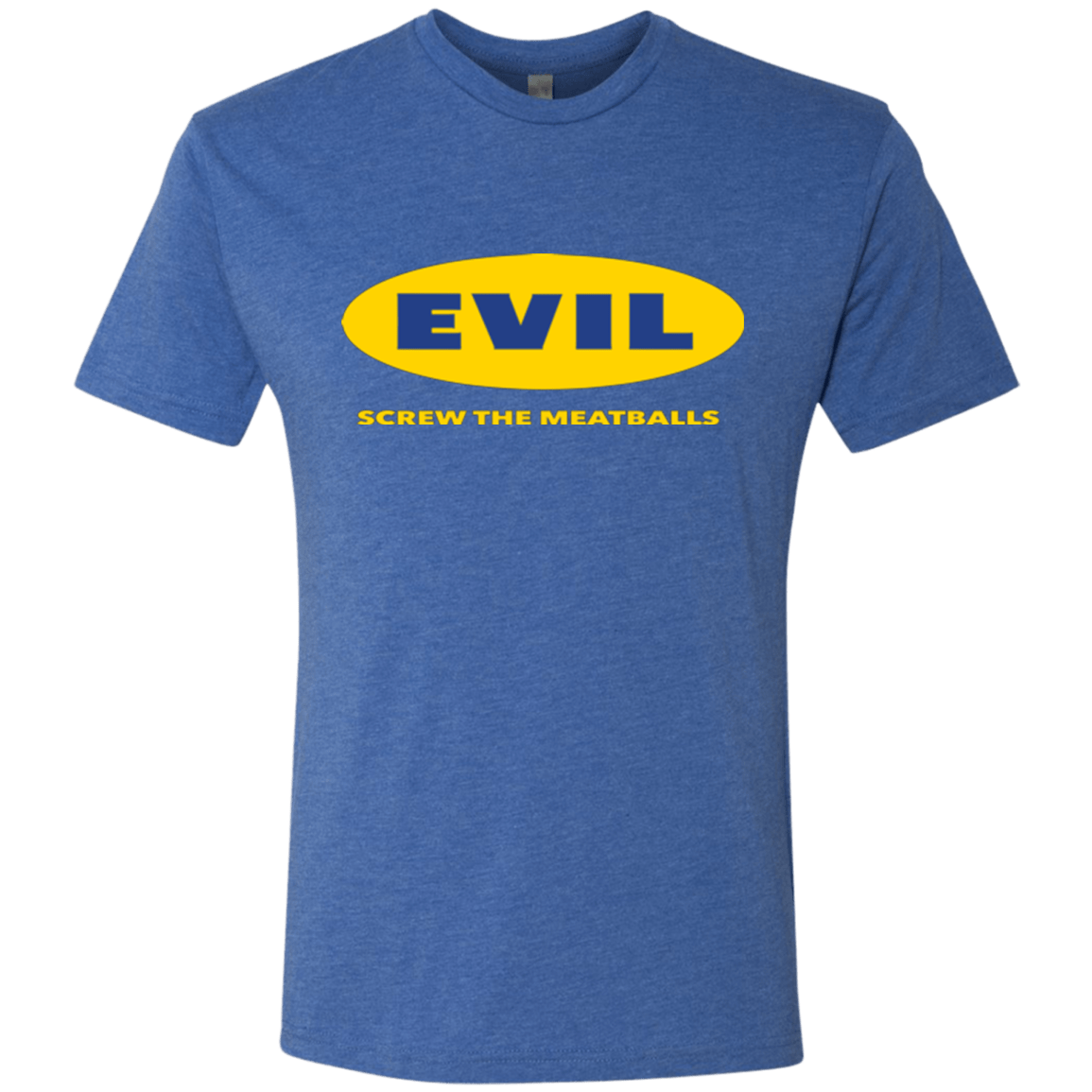 T-Shirts Vintage Royal / Small EVIL Screw The Meatballs Men's Triblend T-Shirt