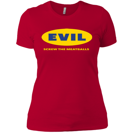 T-Shirts Red / X-Small EVIL Screw The Meatballs Women's Premium T-Shirt