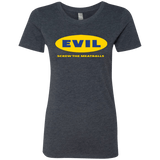 T-Shirts Vintage Navy / Small EVIL Screw The Meatballs Women's Triblend T-Shirt