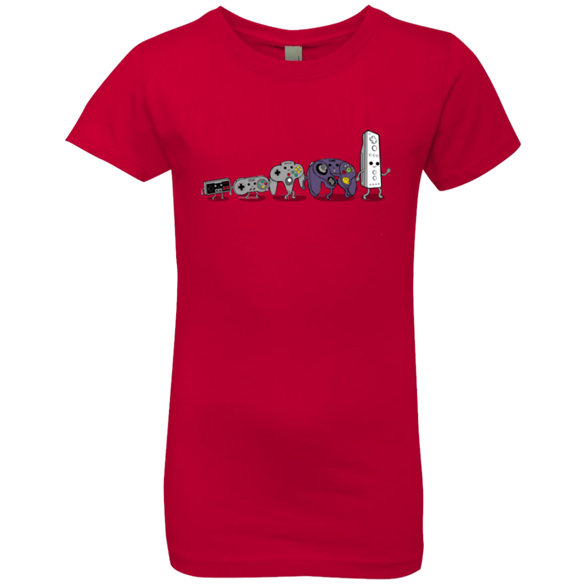 T-Shirts Red / YXS Evolution controller NES Girls Premium T-Shirt