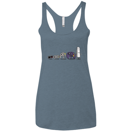 T-Shirts Indigo / X-Small Evolution controller NES Women's Triblend Racerback Tank