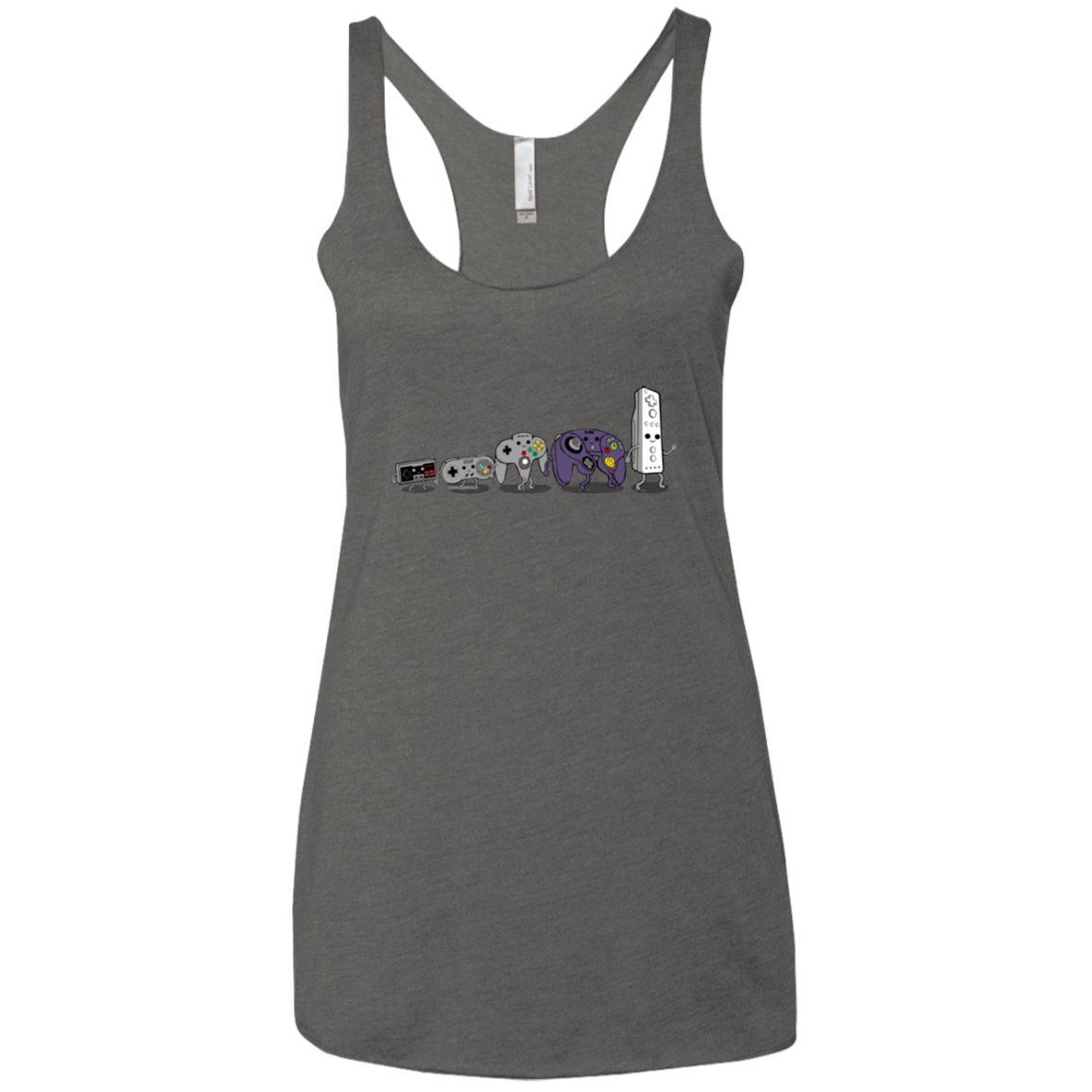 T-Shirts Premium Heather / X-Small Evolution controller NES Women's Triblend Racerback Tank