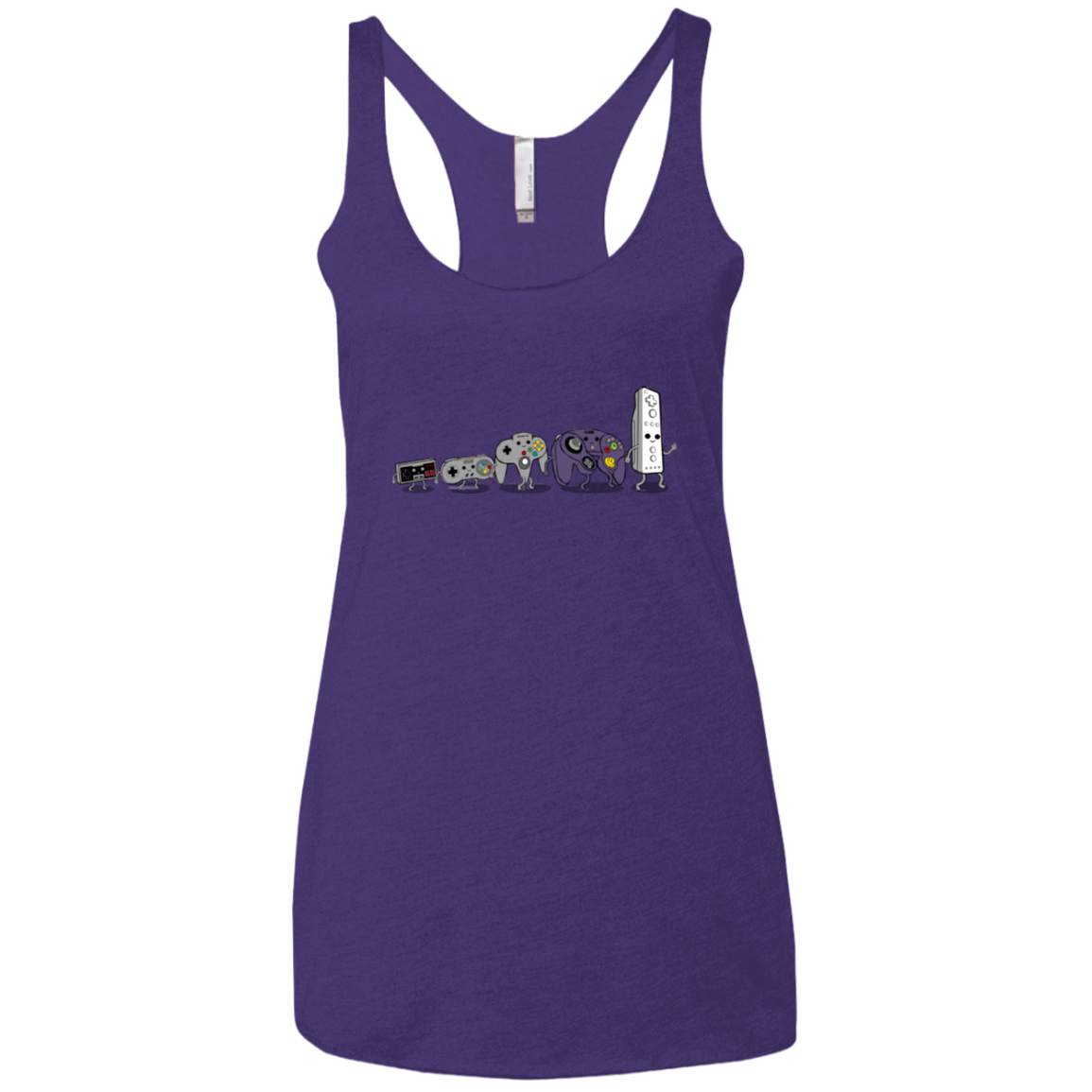 T-Shirts Purple / X-Small Evolution controller NES Women's Triblend Racerback Tank