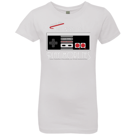 T-Shirts White / YXS Evolve Today! Play More NES Girls Premium T-Shirt