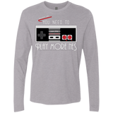 T-Shirts Heather Grey / Small Evolve Today! Play More NES Men's Premium Long Sleeve