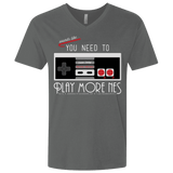 T-Shirts Heavy Metal / X-Small Evolve Today! Play More NES Men's Premium V-Neck