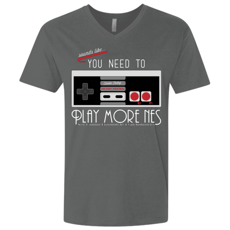 T-Shirts Heavy Metal / X-Small Evolve Today! Play More NES Men's Premium V-Neck