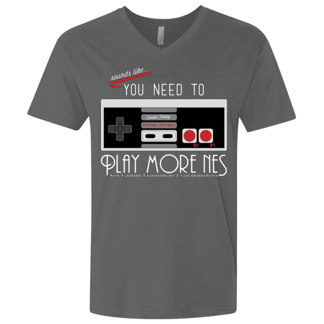 T-Shirts Heavy Metal / X-Small Evolve Today! Play More NES Men's Premium V-Neck